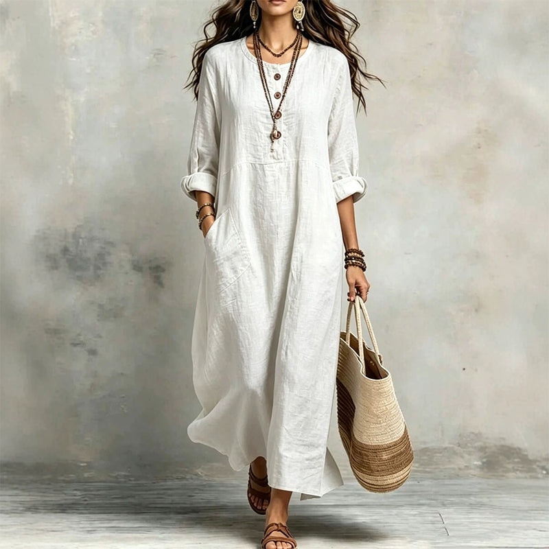 ๐ Easy Style, Pockets Included | Women's Relaxed Maxi Dress