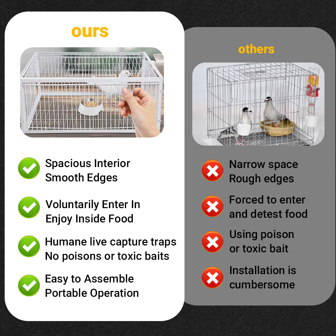 🔥2024 Nowe produkty🐦Klatka dla ptaków AutoTrap - tylko wejście, bez wyjścia, z podstawą