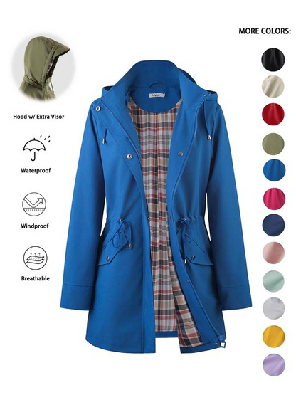 🔥This Week's Special Price:£25.99!!🧥💦Womens Chic. Lightweight. Waterproof Jacket🍃-Unleash Style and Durability in Any Storm!4