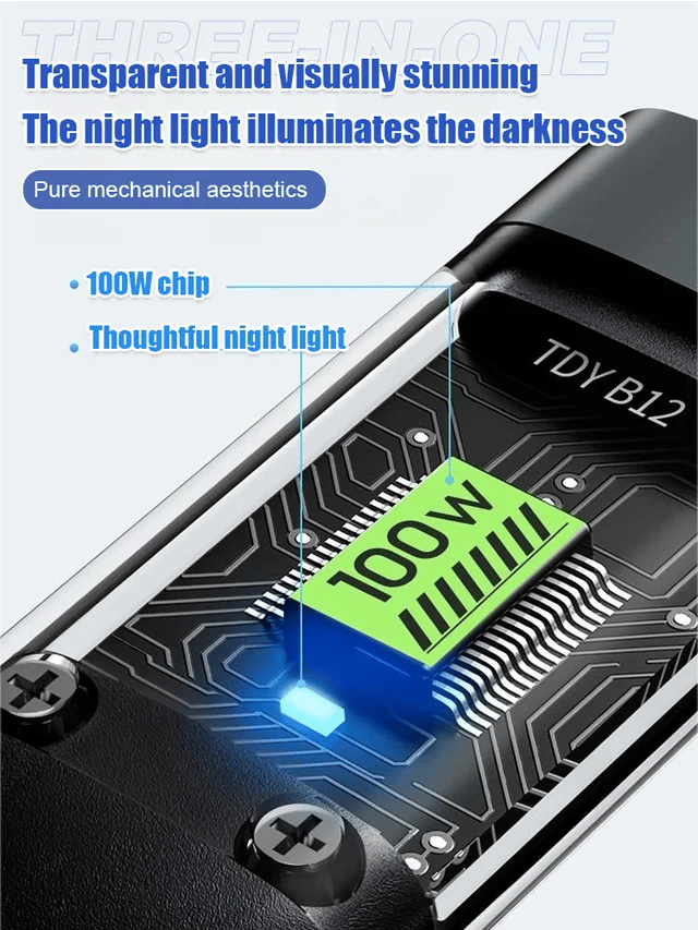 💥Limited Time 50% OFF🔥⚡Transparent Luminous 3-in-1 Super Fast Charging Cable-4