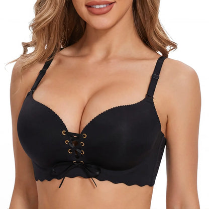 💪Push-Up Support, Natural Shaping👙 Women's Seamless Push-Up Support Bra – Lifting & Shaping | Perfect for Dates, Parties & Formal Occasions, Confident Curves ✨