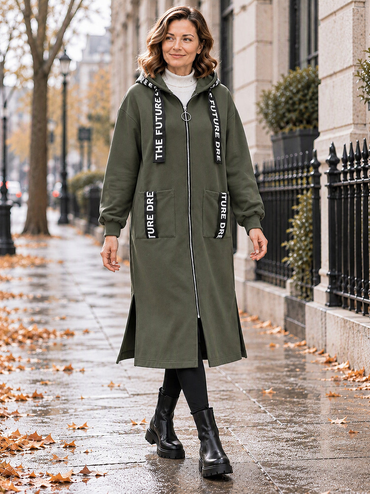 💃Oversize-Kapuzen-Sweatshirt-Mantel für Damen