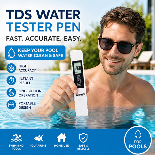 ✨ TDS měřič kvality vody 3 v 1 - pro měření pH, chloru a tvrdosti, s LCD displejem, pro bazény a akvária 🌊📱