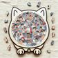 🎁Vendita natalizia 50% OFF🎅Puzzle in legno a forma di gatto da 135 pezzi Morandi-Color