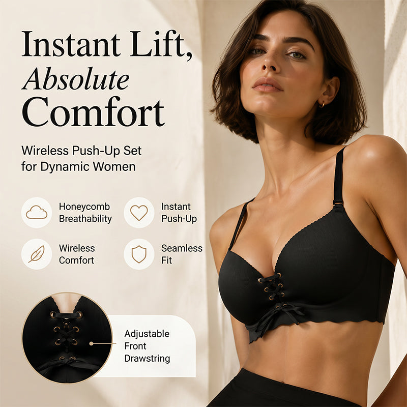 💪Push-Up Support, Natural Shaping👙 Women's Seamless Push-Up Support Bra – Lifting & Shaping | Perfect for Dates, Parties & Formal Occasions, Confident Curves ✨