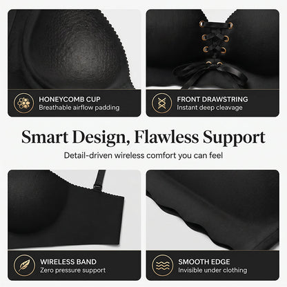 💪Push-Up Support, Natural Shaping👙 Women's Seamless Push-Up Support Bra – Lifting & Shaping | Perfect for Dates, Parties & Formal Occasions, Confident Curves ✨