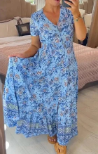 👗Šaty s potiskem a výstřihem do V