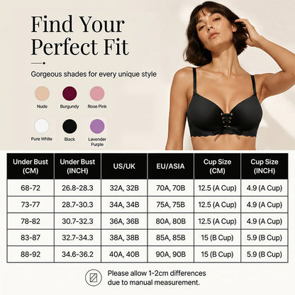 💪Push-Up Support, Natural Shaping👙 Women's Seamless Push-Up Support Bra – Lifting & Shaping | Perfect for Dates, Parties & Formal Occasions, Confident Curves ✨