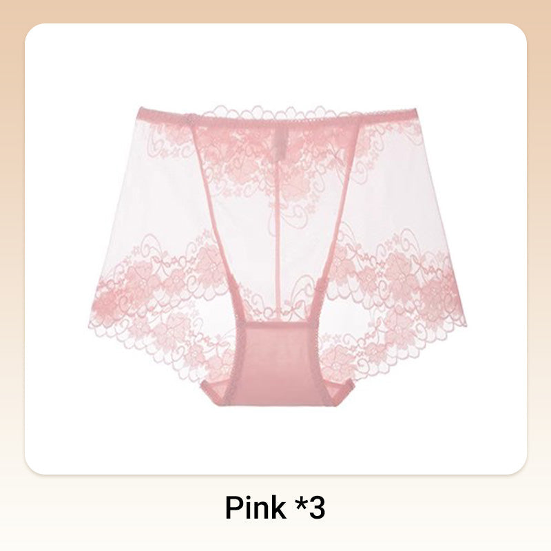 💥Hot Sale 50%OFF😍Women's Hand-Crocheted Lace High-Rise Boxer Briefs