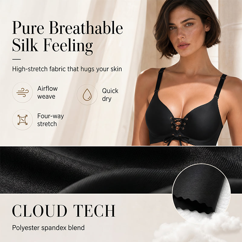💪Push-Up Support, Natural Shaping👙 Women's Seamless Push-Up Support Bra – Lifting & Shaping | Perfect for Dates, Parties & Formal Occasions, Confident Curves ✨