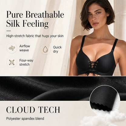 💪Push-Up Support, Natural Shaping👙 Women's Seamless Push-Up Support Bra – Lifting & Shaping | Perfect for Dates, Parties & Formal Occasions, Confident Curves ✨