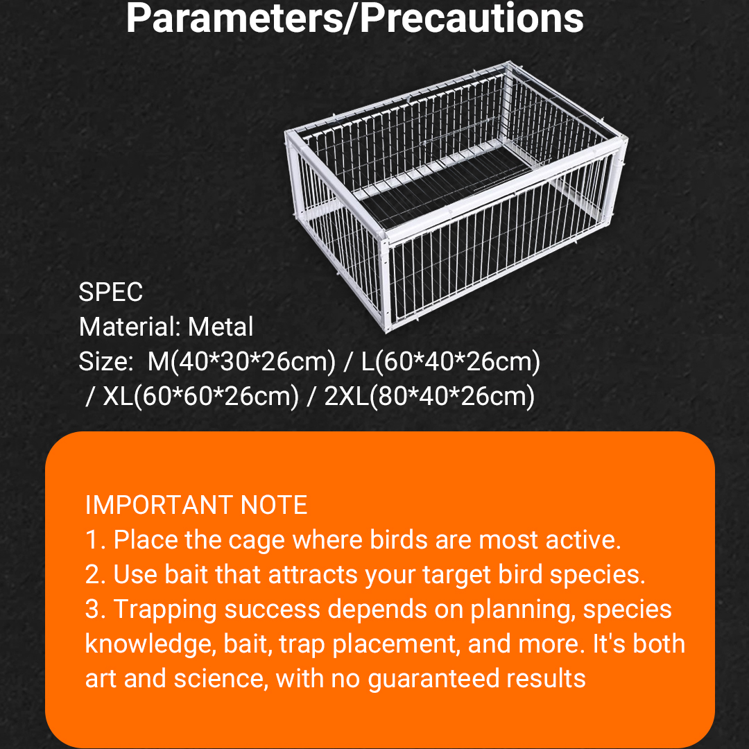 🔥2024 Nowe produkty🐦Klatka dla ptaków AutoTrap - tylko wejście, bez wyjścia, z podstawą