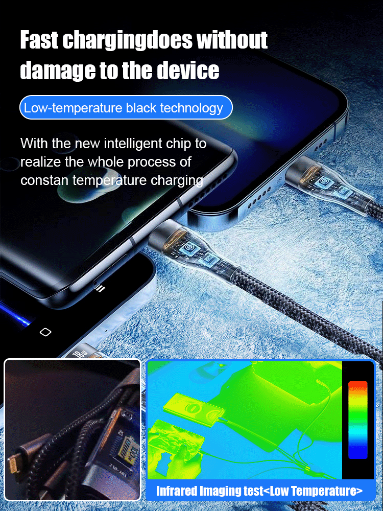💥Limited Time 50% OFF🔥⚡Transparent Luminous 3-in-1 Super Fast Charging Cable-3
