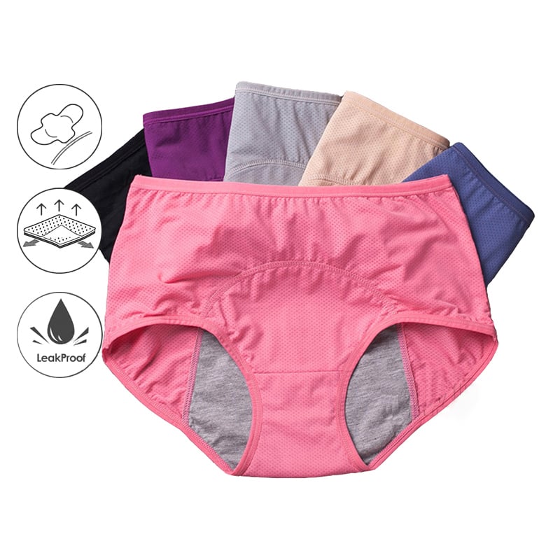 🔥Last Day-Buy 1 Get 3 Packs!!🔥2026 Best-Selling🏆LunaBloom™ High-Waist Leak-Proof Panties ✨Butter-soft, ultra-stretchy & discreetly protective 🍃