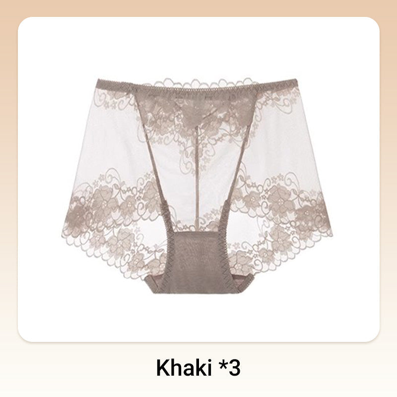💥Hot Sale 50%OFF😍Women's Hand-Crocheted Lace High-Rise Boxer Briefs