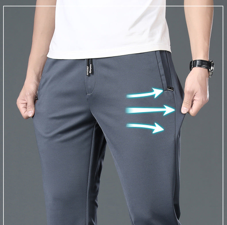 MEN'S STRAIGHT ANTI-WRINKLE CASUAL PANTS