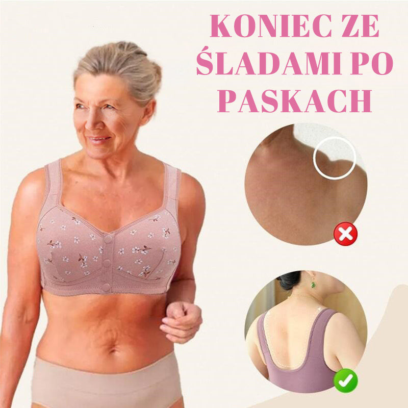 🌸Kup 1 i otrzymaj 1 gratis🌸 Wygodny i praktyczny biustonosz z zapięciem na guziki z przodu🤩