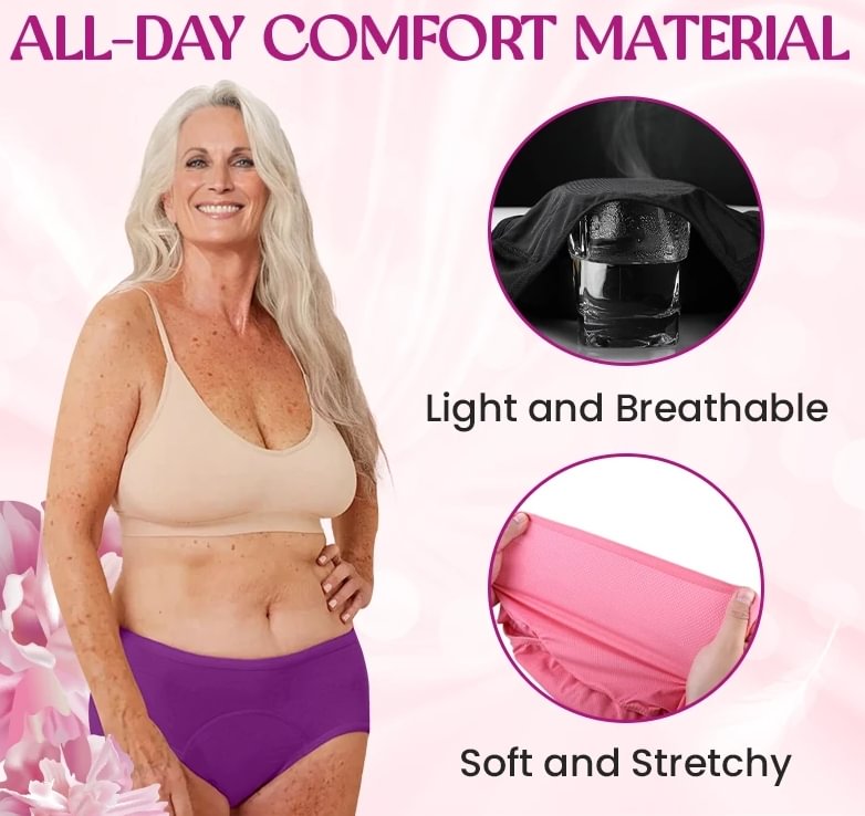 🔥Last Day-Buy 1 Get 3 Packs!!🔥2026 Best-Selling🏆LunaBloom™ High-Waist Leak-Proof Panties ✨Butter-soft, ultra-stretchy & discreetly protective 🍃