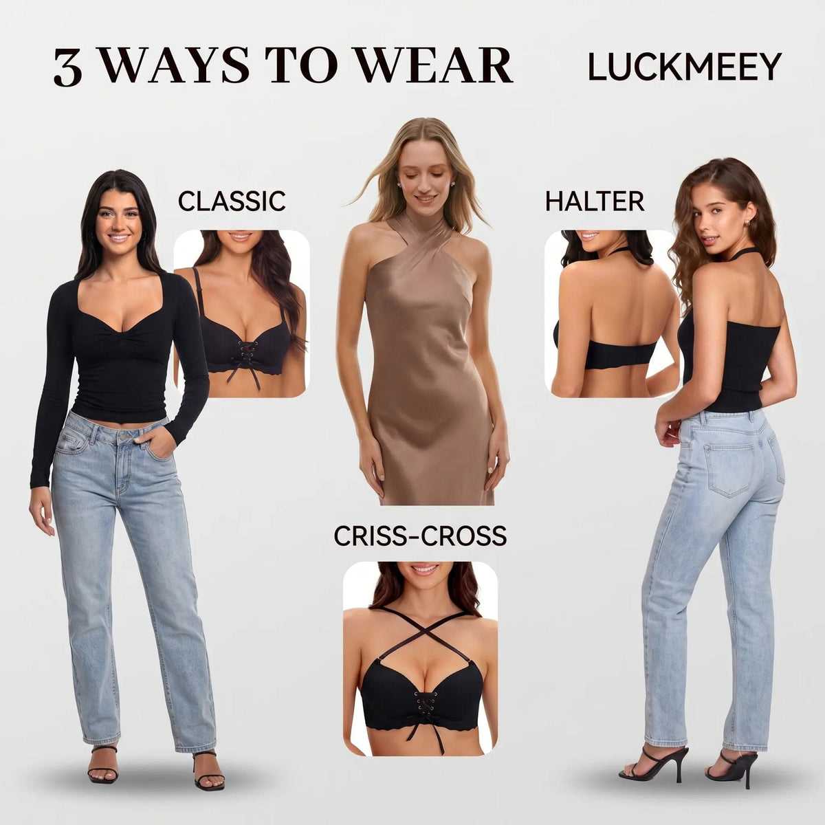 💪Push-Up Support, Natural Shaping👙 Women's Seamless Push-Up Support Bra – Lifting & Shaping | Perfect for Dates, Parties & Formal Occasions, Confident Curves ✨