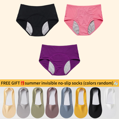 🔥Last Day-Buy 1 Get 3 Packs!!🔥2026 Best-Selling🏆LunaBloom™ High-Waist Leak-Proof Panties ✨Butter-soft, ultra-stretchy & discreetly protective 🍃