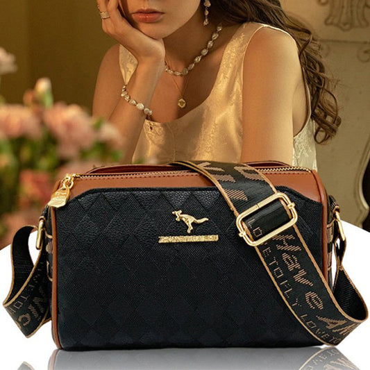 🥰Módní diamantový vzor velkokapacitní třívrstvá crossbody taška