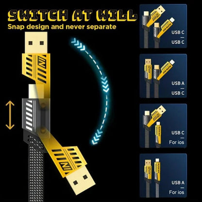 ⚡Kabel do szybkiego ładowania 4 w 1 PD 27W 65W -👍Proste rozwiązanie na niepokój związany z zasilaniem