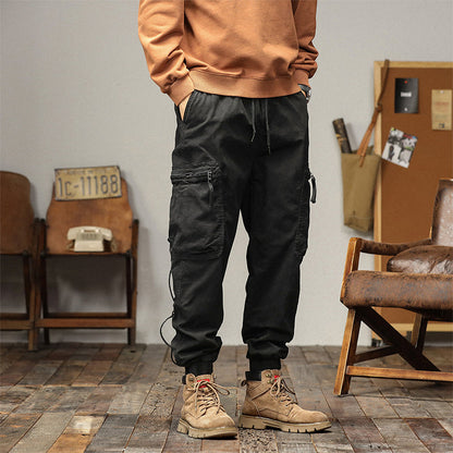 Men's Drawstrings Cargo Pants with Pockets