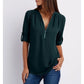 💖Volná halenka Plus Size s 3/4 rukávy a zipem