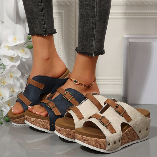 👡Dámské módní sandály s výřezem na platformě✨