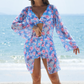 🏝️Dámský Třídílný Bikini Set S Přehozem🏝️