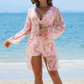 🏝️Dámský Třídílný Bikini Set S Přehozem🏝️