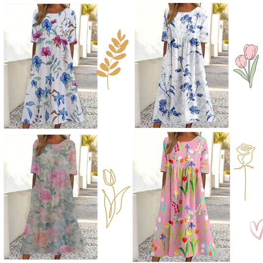 Summer Floral Print Dress