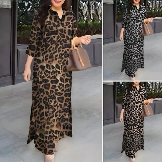 Women's Casual Fashion Leopard Print Dress