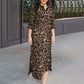 Women's Casual Fashion Leopard Print Dress
