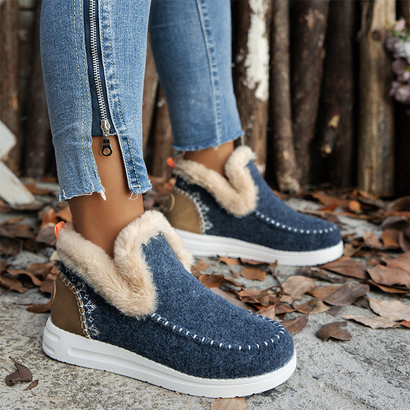 ❄️Damen Stiefeletten Winter: Anti-Rutsch, Kunstplüsch-Wärme, Komfortabel den ganzen Tag