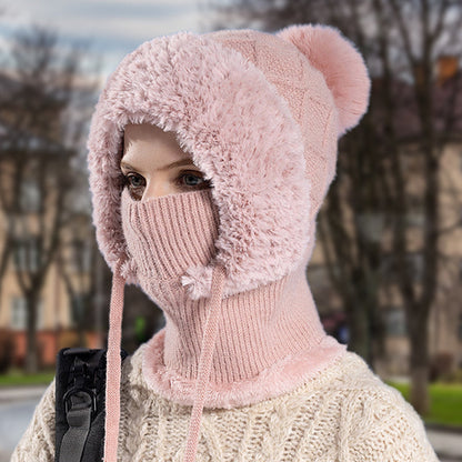 🔥New arrivals offer-Stylish Chunky Winter Knit Hat - With Warm Face Cover and Scarf