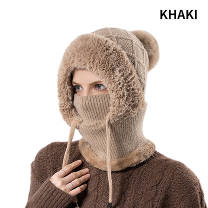 🔥New arrivals offer-Stylish Chunky Winter Knit Hat - With Warm Face Cover and Scarf