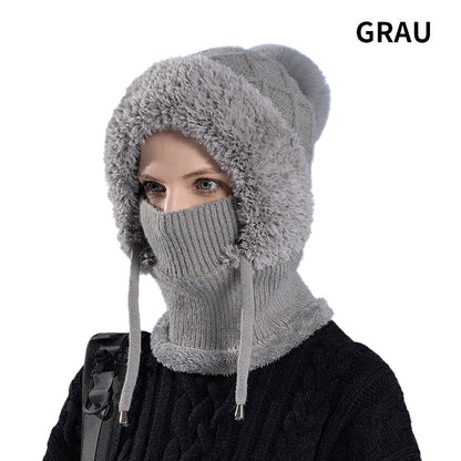 🔥New arrivals offer-Stylish Chunky Winter Knit Hat - With Warm Face Cover and Scarf