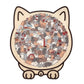 🎁Vendita natalizia 50% OFF🎅Puzzle in legno a forma di gatto da 135 pezzi Morandi-Color