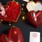 Geometric Heart-Shaped Gift Box with Ribbon