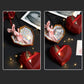 Geometric Heart-Shaped Gift Box with Ribbon