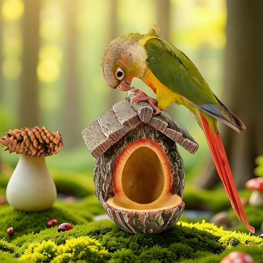 🐦 Novinky 2026 – Venkovní krmítko pro ptáky s realistickým designem pařezu | Zahradní dekorace a útočiště pro divoká zvířata v jednom! 🌿✨