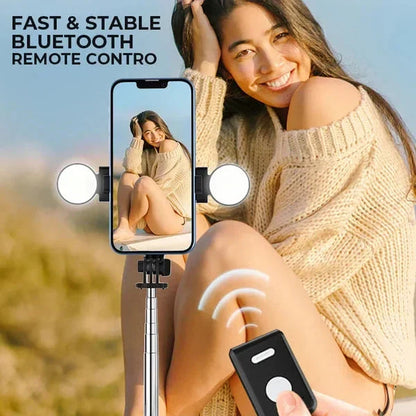 🎁Nový vylepšený multifunkční selfie stick a stativ s odnímatelným telefonem