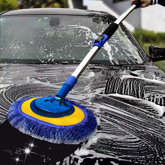 ⏰🚗 Odolný mop na mytí auta s dlouhou rukojetí | Teleskopický & hliníkový