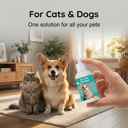 😺🐶 Šetrné kapky na čištění uší pro domácí mazlíčky 🐾