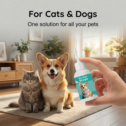 😺🐶 Šetrné kapky na čištění uší pro domácí mazlíčky 🐾