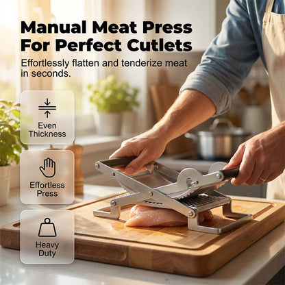 🥩 Odolný a efektivní lis na maso – Potravinářský materiál, ergonomický design, rovnoměrné pěchování