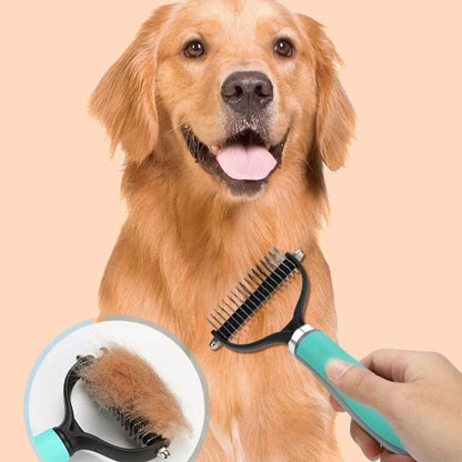 🐾Oboustranný hřeben na odstraňování chlupů pro domácí mazlíčky