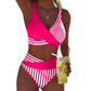 👙 Barevně blokované bikiny S-3XL: Stylové a tvarující dvoudílné plavky2 🌊