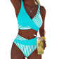 👙 Barevně blokované bikiny S-3XL: Stylové a tvarující dvoudílné plavky2 🌊